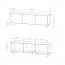 Style-Japandi G TV-Lowboard mit 3 Klappen und abgerundeten Fronten
