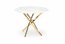 RAYMOND 2 Round table color: top - white marble, legs - gold