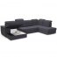 Bergamo U Shape Corner sofa Left (Dark grey fabric Viton 203)