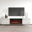 LUXE-EF RTV white + kamin black TV Skapis