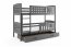 Cubus 2 Etagenbett Hochbett 200x90 mit 2 Matratzen und 1 Schubladen,Graphit