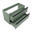 Sombra green Mēbeļu komplekts 100 cm ar FLY mēbeļu izlietni, spoguļskapi un augsto skapi