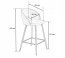 V-CH-H/96- P Bar stool (Grey)