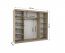 Antos 250 White mat Wardrobe with sliding doors