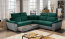 FED- 04 Stūra dīvāns Universal L/R (audums Kronos 19 zaļš/Paros 05 pelēks)
