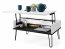 HAIRPIN S-90 Coffee table,White Matt/Black Mat