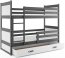Riko II 190x80 Bunk bed with two mattresses Graphite/Pink
