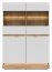 MILTON-ML 04 Glass-fronted cabinet,Cremona torro oak/white matt