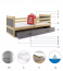 Riko I Jugendbett 90x190 mit Matratze und Schublade,weiß