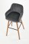 V-CH-H/93- C.P Bar stool (Dark grey/nut)