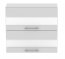 Standard WK2S80 80 cm Laminat Horizontal wall cabinet with 2 glass doors