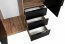 Bali/ Lux D2 Wardrobe with mirror (black/oak wotan)