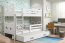 MIKKY III 200x90 Bunk bed with three mattresses White