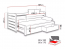 MARCIN II Bed Pine with mattress White