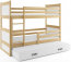 Riko III 200x90 Bunk bed with three mattresses Pine