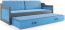 David II 190x80 Двуспальная детская кровать с матрасами графит
