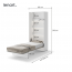 BED BC-03 CONCEPT 90x200 Vertikāla sienas gulta