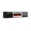 LUXE-EF RTV black + kamin white TV Skapis