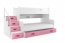 Bunk bed M5902730640455 white/pink with mattress