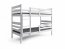 Bunk bed with with mattresses 200x90,white