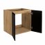 Luxor Black 82-60-2D Cabinet Under Washbasin 60cm