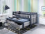FILIP II Bed with mattress Graphite acrylic/white
