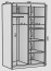 SW-HAI 120 cm W Skapis ar bīdāmām durvīm un spoguli,Balts matēts