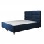 ITALIA 140x200 Двуспальная кровать с ящиком для белья (темно-синий цвета ткань Kronos 09)
