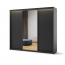 TREND TZ-02 Sliding wardrobe with LED lighting,black