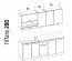 TIFANY 200 cm Kitchen White mat/white gloss