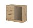 NELLY KOM K2 Chest of drawers (oak artisan/black lamella)