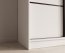 SW-KER-200 cm-WB Schwebetürenschrank mit Spiegel,Weiß/Schwarz