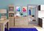 Tips WIT 1D1W1S Glass-fronted cabinet,Sonoma