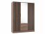 NELLY 3D+LUS Wardrobe (nut/black lamella)