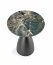 MORENA Round coffee table,green marble/black/gold