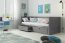H-MES- 11872 Twin bed with mattress 200x80 graphite