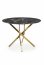 RAYMOND 2 Round table color: top - black marble, legs - gold