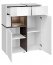 Cross WSN+LED Glass-fronted cabinet Brown/white gloss