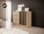 NELLY KOM K2 Chest of drawers (oak artisan/black lamella)
