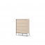 TREND TS-04 Chest of drawers with LED lighting,Beige sand/black