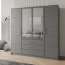 Bali/ D4 Kleiderschrank mit Spiegel (graphite)