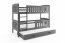 Cubus 3 Triple bunk bed with mattress 190x90 graphite