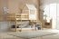 Loft-A Niska ze sch Bērnu un jauniešu gulta ar kāpnēm,1 matraci 200x90,Priede