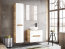 Abura White/Oak Craft 804 Tall bathroom cabinet with laundry basket