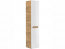 Abura White/Oak Craft 804 Tall bathroom cabinet with laundry basket