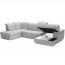 Bergamo U Shape Corner sofa Right (Light grey fabric Viton 200)