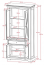 Marone Elite White/pine PLMEL02 Standvitrine 2-türig Weiß/Kiefer