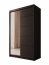 SW-CAS-120 cm - BB Schwebetürenschrank mit Spiegel,Schwarz matt