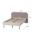 HarmonyHR 09 120x200 Bed with Slats and Upholstered Headrest