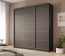 SW-GRE 200 cm Schwebetürenschrank,Schwarz matt